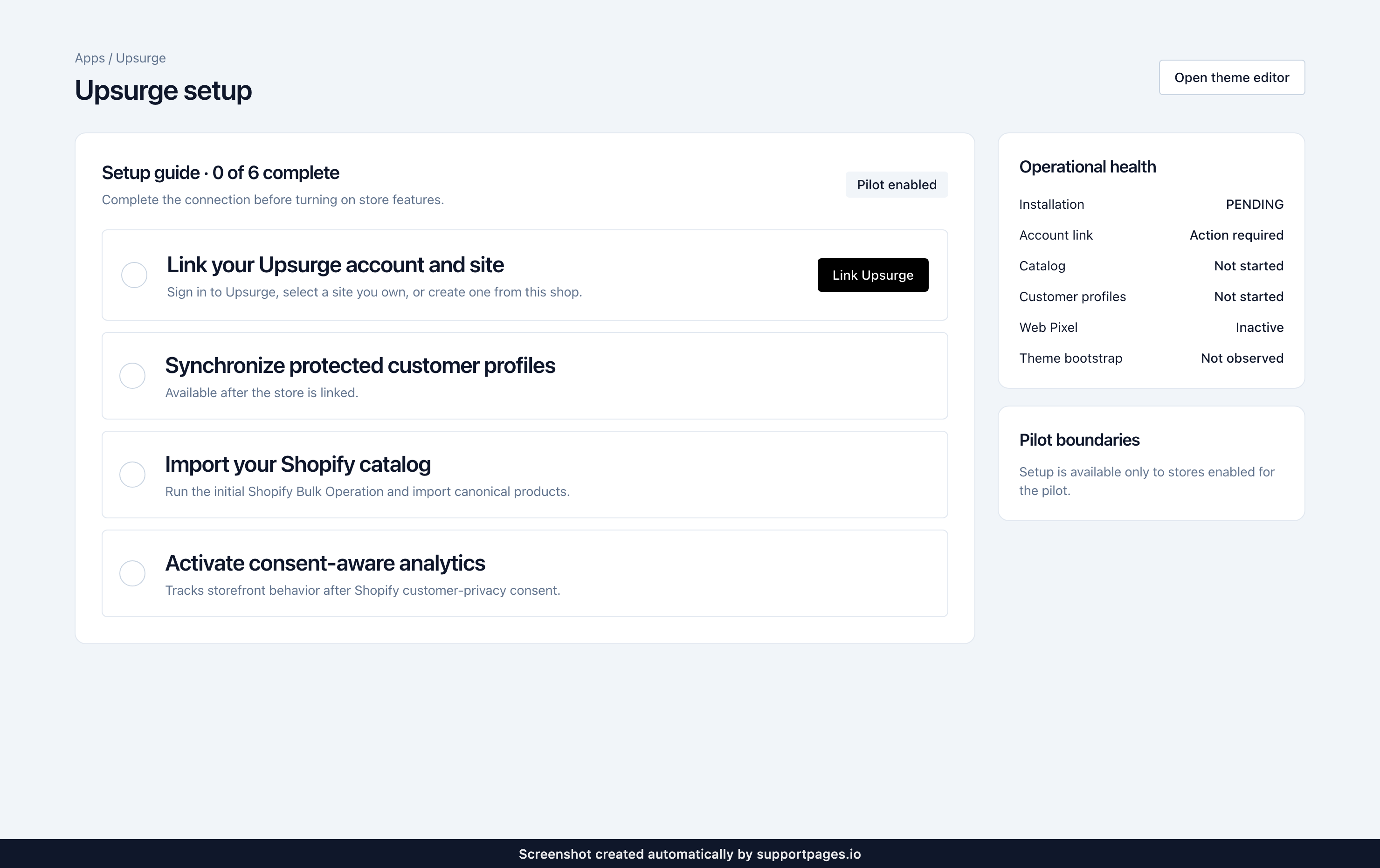Open the Upsurge link flow